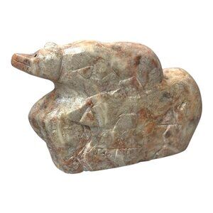 Vintage Keith Bobelu Bear On Mountain Fetish Large 3" Signed Native American